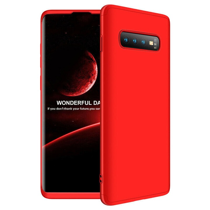 360 Градусов Кейс Калъф SAMSUNG GALAXY S10, Червен