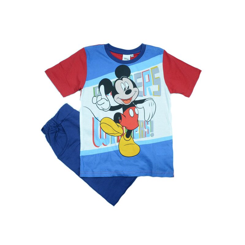 Compleu 2 piese vara baieti SETINO Mickey Mouse 940-024R, Multicolor, 128