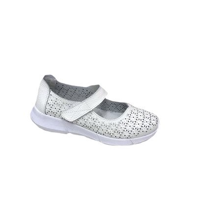 Pantofi cu talpa ortopedica,din piele,D&J Exclusive, Alb