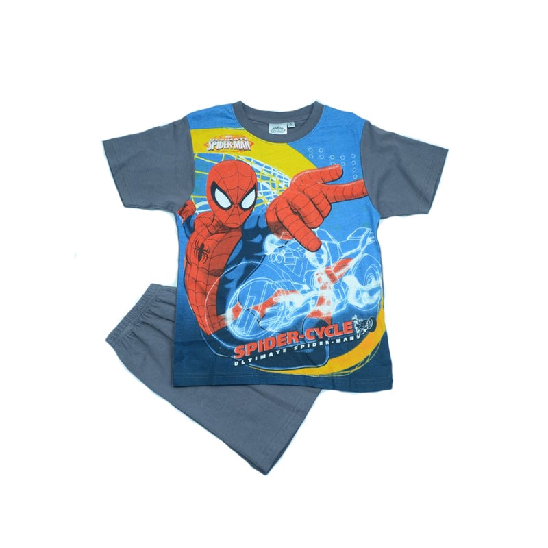 Pijama de vara baieti SETINO Spider Man 830-016, Multicolor, 128