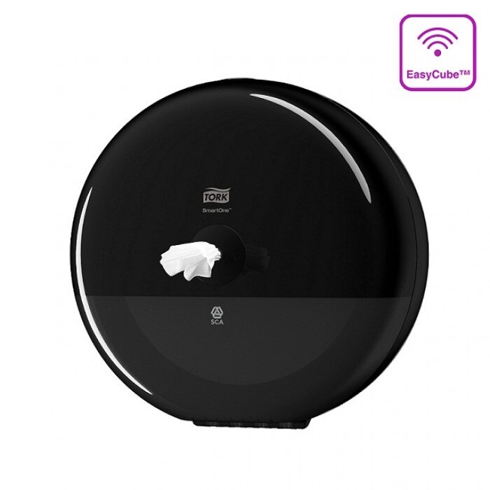 Dispenser hartie igienica Tork SmartOne 680008, cu incuietoare, T8, Negru