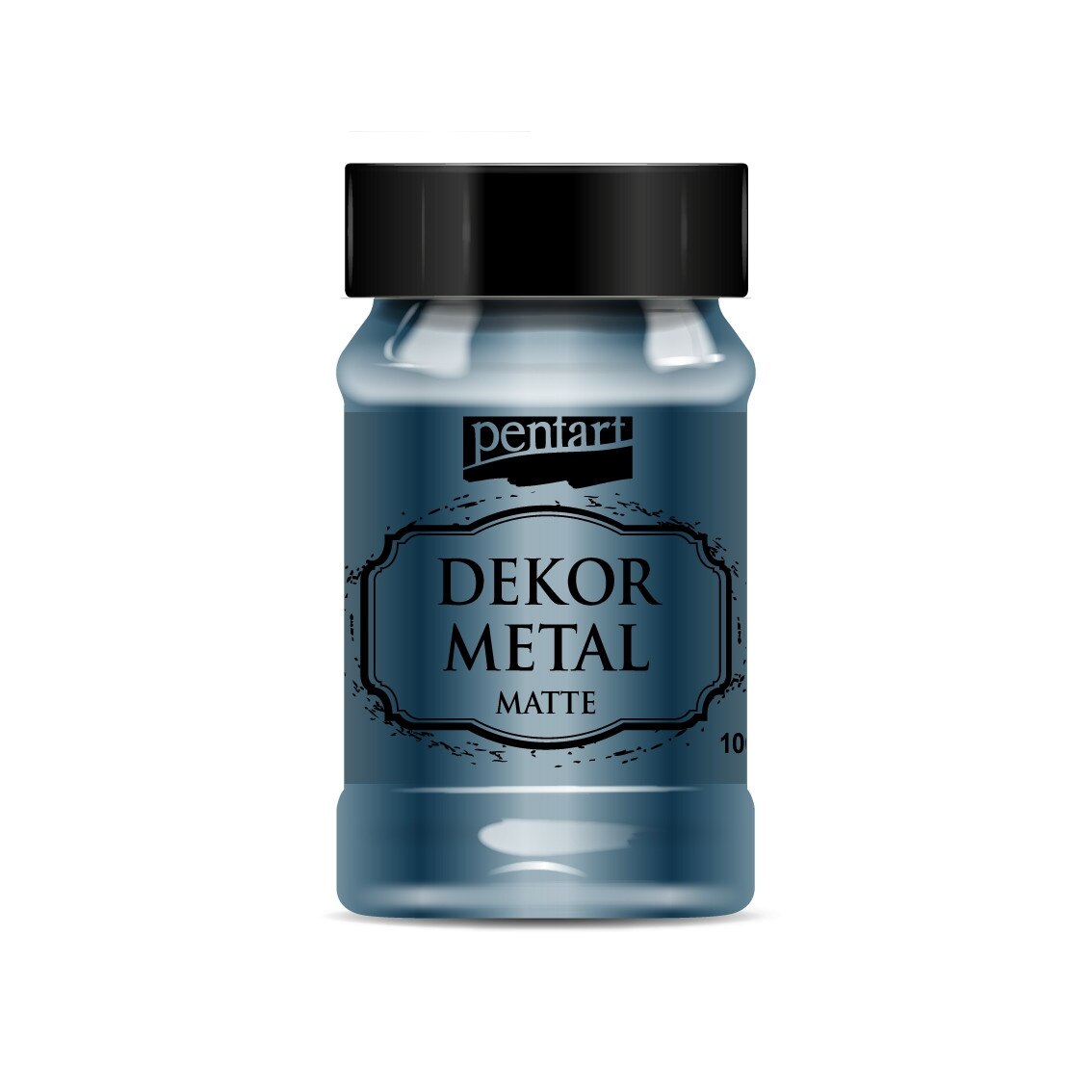 Vopsea decor metal mat Pentart - albastru oxford, 100 ml
