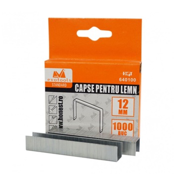 Capse pentru lemn 12x0.75 mm - 1000 buc Evotools Capse pentru lemn 12x0.75 mm - 1000 buc Evotools