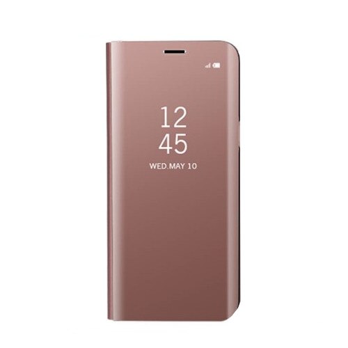 Husa Flip Cu Stand Samsung Galaxy J7 J730 2017 Tip Oglinda Roz Aurie