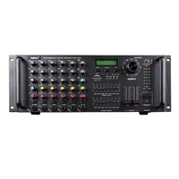 Amplificator audio Vlliodor NRS , putere 2 x 350W , Bluetooth si radio Fm , intrare 6 microfoane jack 6,3mm