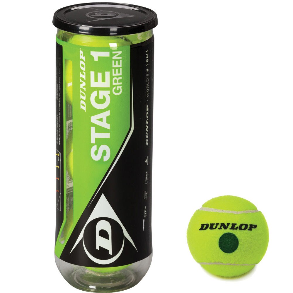 Set Mingi Tenis Dunlop Stage 1 Green 3 buc