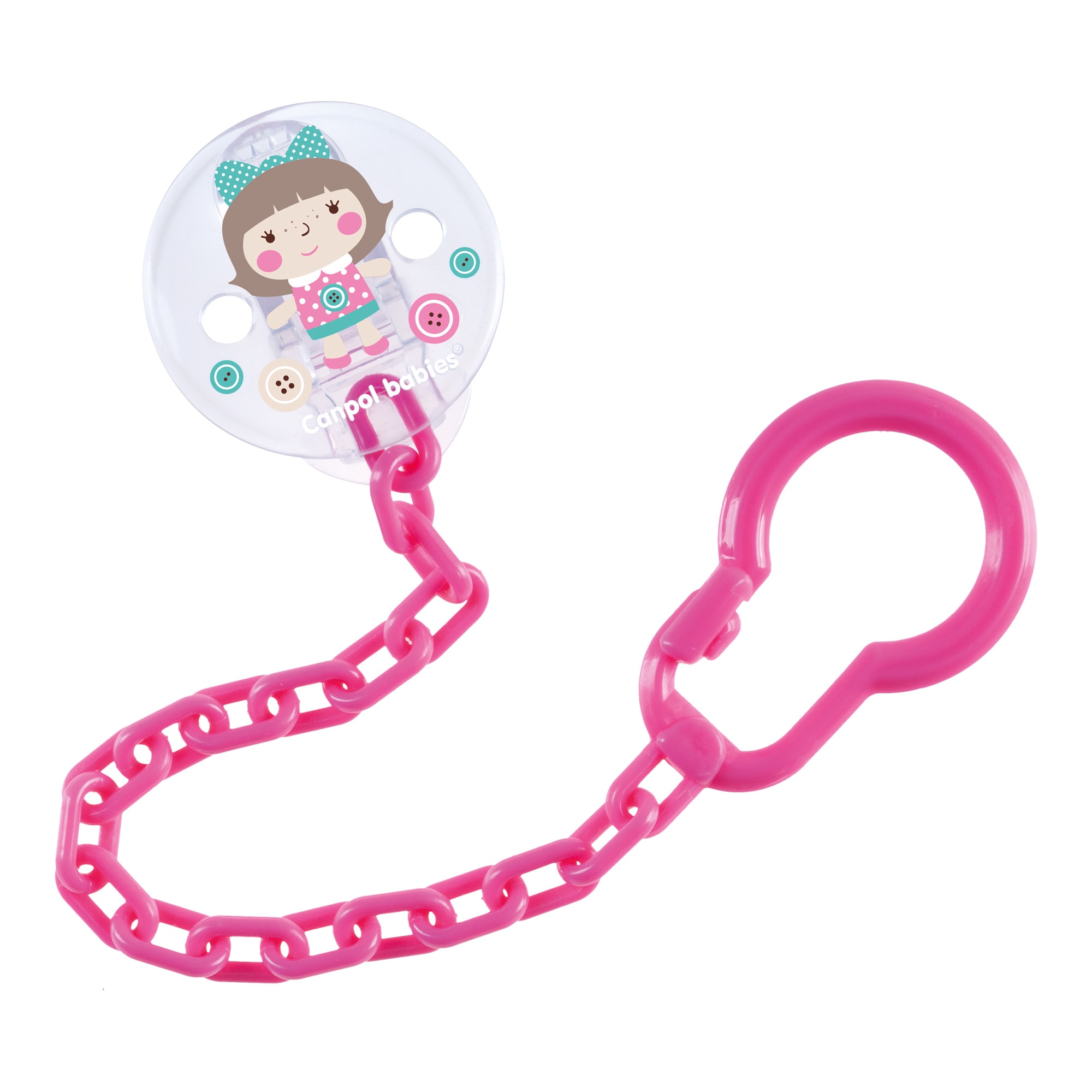 Lant suzeta „Toys“, Canpol babies®, fara BPA, roz