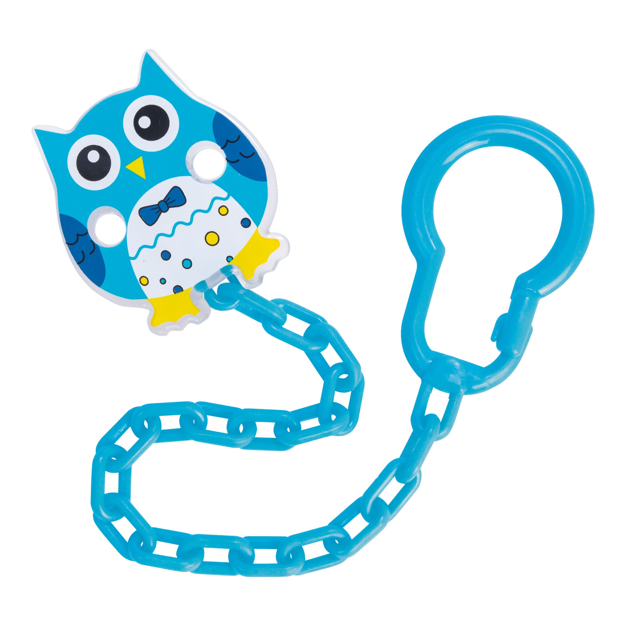 Lant suzeta „Owls“, Canpol babies®, fara BPA, bleu