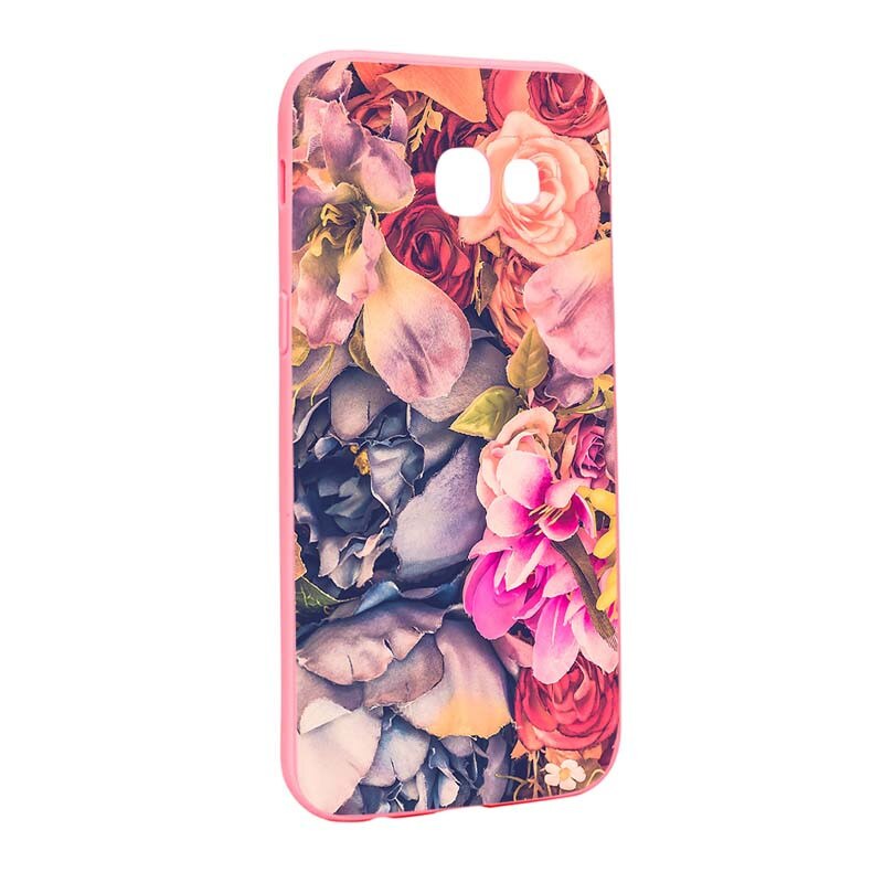 Husa de protectie Floral pentru Samsung Galaxy A3 2017, rezistenta la uzura, anti-alunecare, din silicon Premium, P5