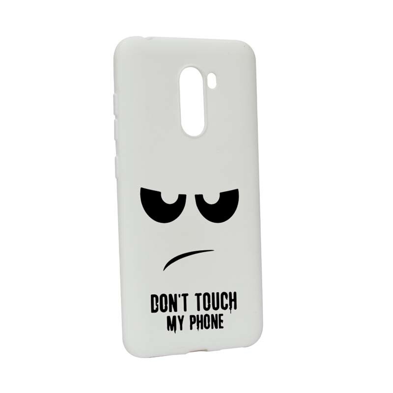 Husa de protectie Don`t Touch My Phone pentru Xiaomi PocoPhone F1, rezistenta la uzura, anti-alunecare, din silicon Premium, W90