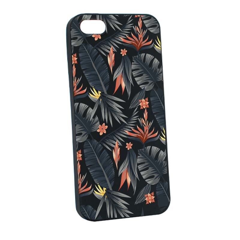 Husa de protectie Tropical Pattern pentru Apple iPhone SE / 5S / 5, rezistenta la uzura, anti-alunecare, din silicon Premium, B88