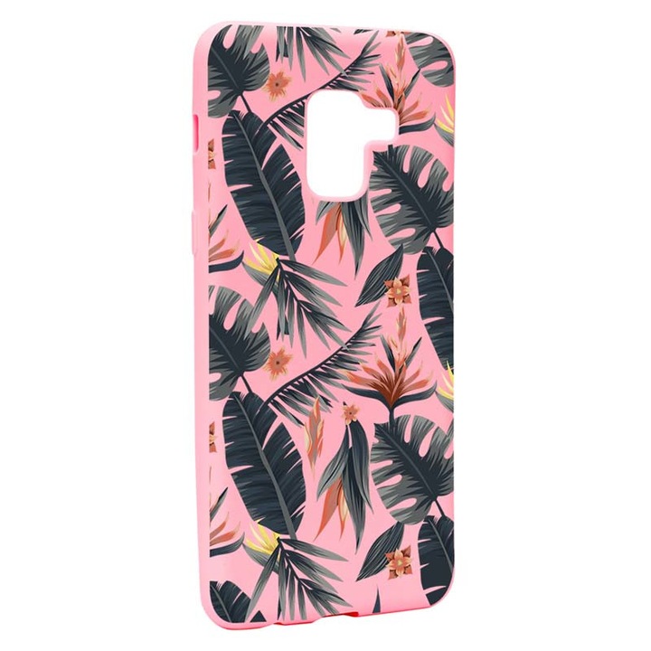 Защитен калъф с тропически мотив за Samsung Galaxy A5 2018 Устойчив на износване противоплъзгащ се първокласен силиконов P88