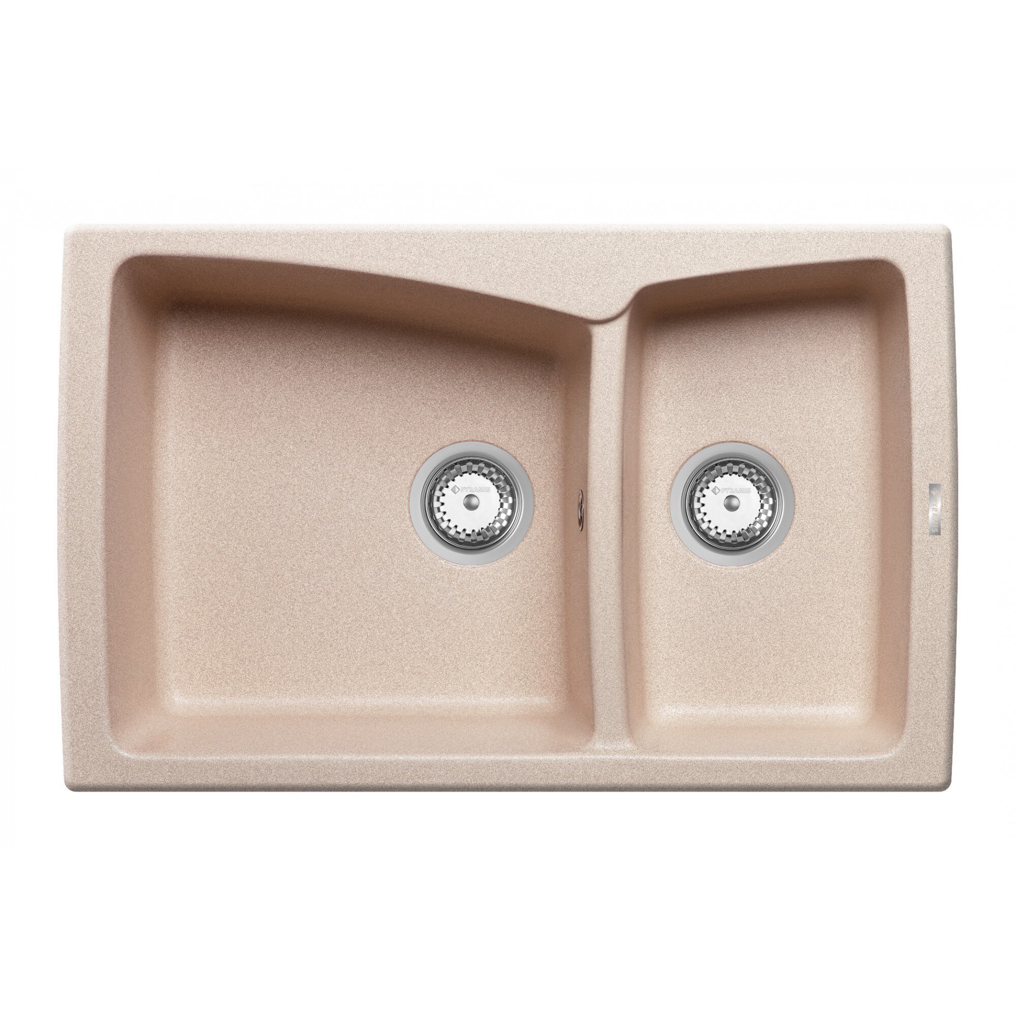 Chiuveta de bucatarie Pyramis DELIA, 785x495mm, adancime 190mm, montare pe blat, finisaj bej grano