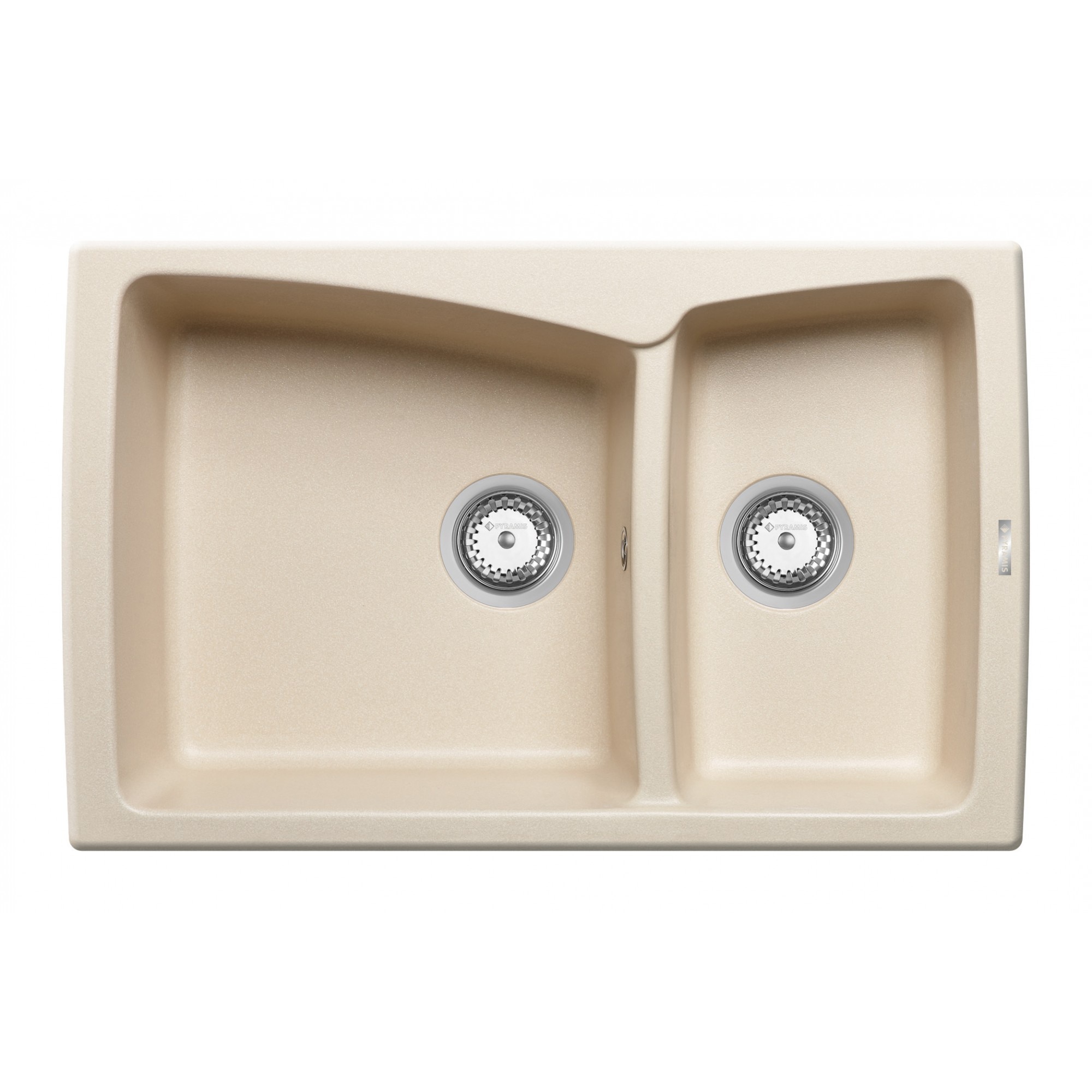 Chiuveta de bucatarie Pyramis DELIA, 785x495mm, adancime 190mm, montare pe blat, finisaj bej champagne