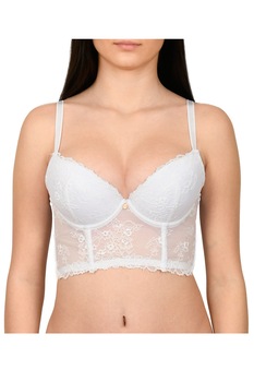 Sutien tip corset din dantela, Lemila, Alb Sutien tip corset din dantela, Lemila, Alb