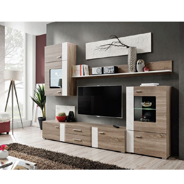 Living Genarom Aleppo 24 DTW AL, Stejar Truflowy / Alb, 240 x 190 x 45 cm