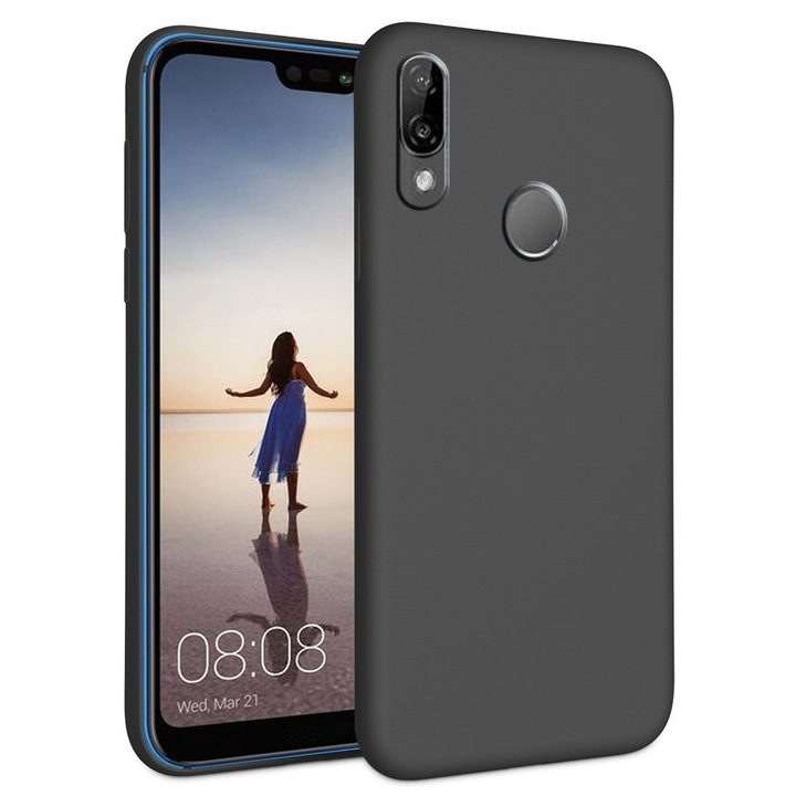 Husa Huawei P30 Lite, - Silicon, Negru