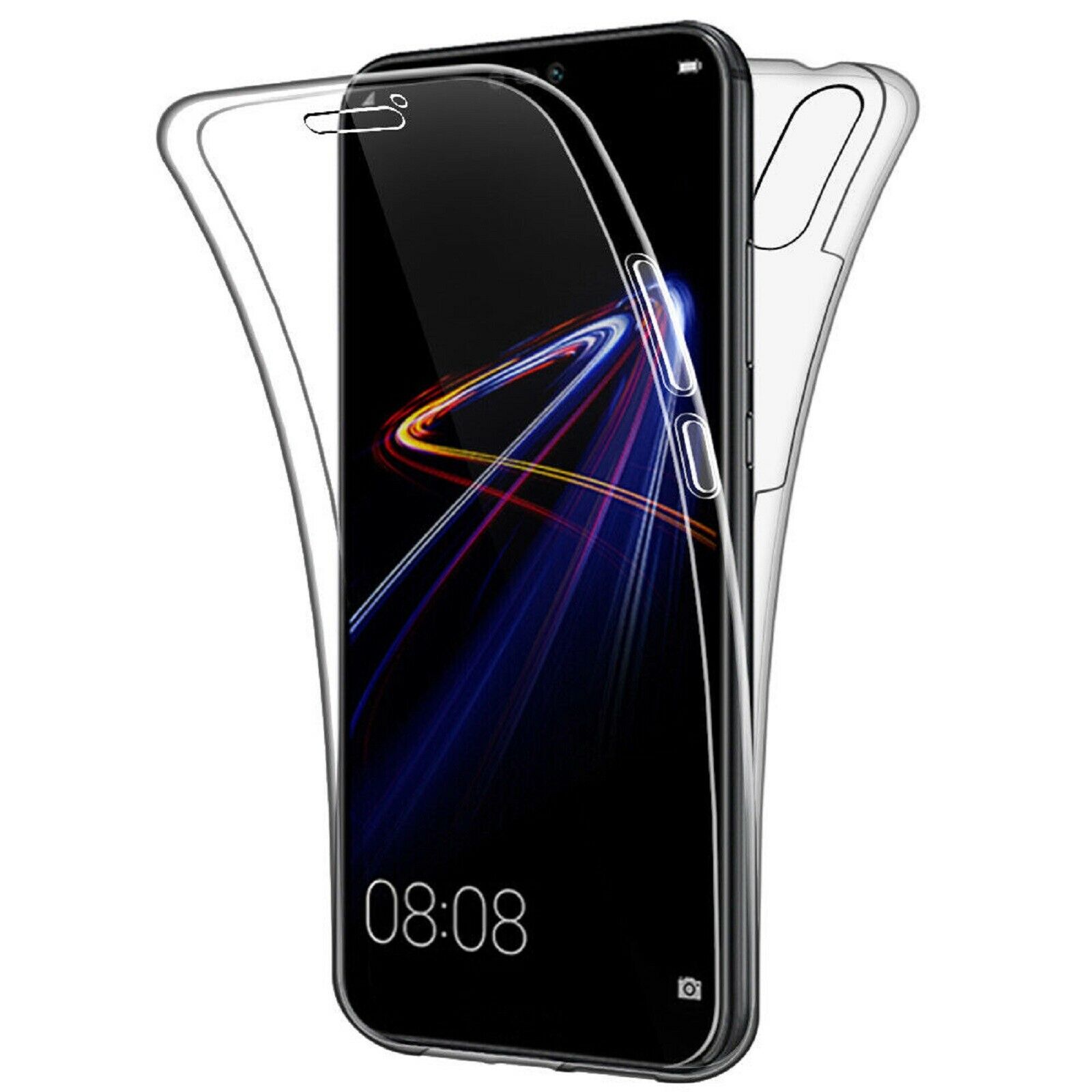 From there porcelain Roux Husa 360° compatibila cu Huawei Y6 2019 TPU Transparent fata+spate - eMAG.ro