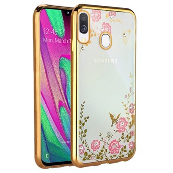 Husa Samsung Galaxy A30 / A20 Tpu Flori Gold Husa Samsung Galaxy A30 / A20 Tpu Flori Gold