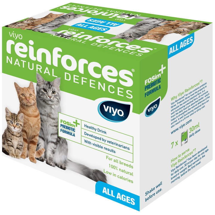 Supliment nutritiv pentru pisici Viyo Reinforces, 7x30ml