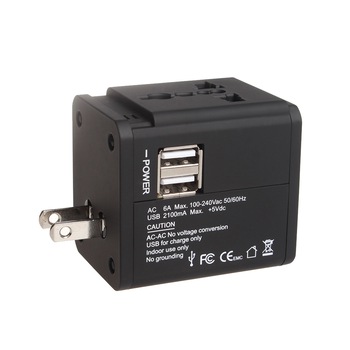 Adaptor priza universal Serioux, 2.1A, 2 porturi USB, Black Adaptor priza universal Serioux, 2.1A, 2 porturi USB, Black