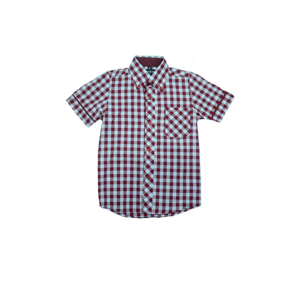 Camasa maneca scurta baieti Jankes CBJK002, Visiniu