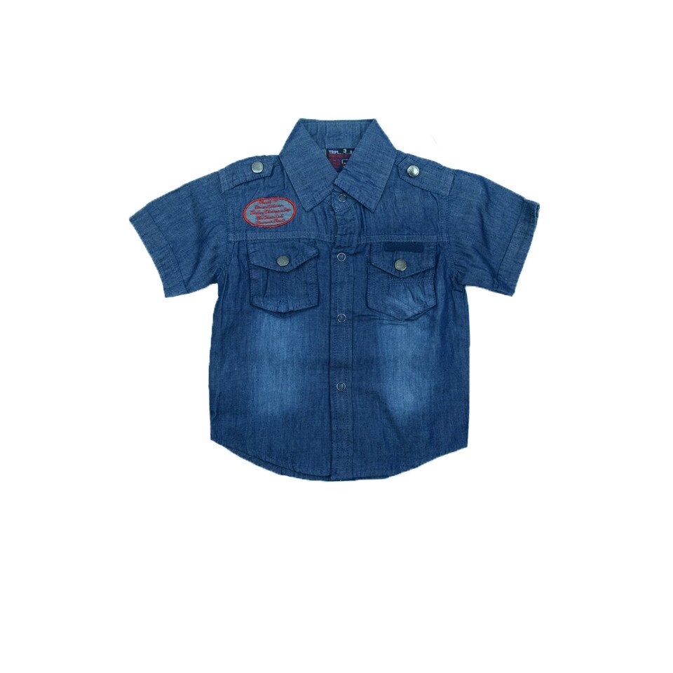 Camasa blug maneca scurta baieti NN CBBN-001, Albastru