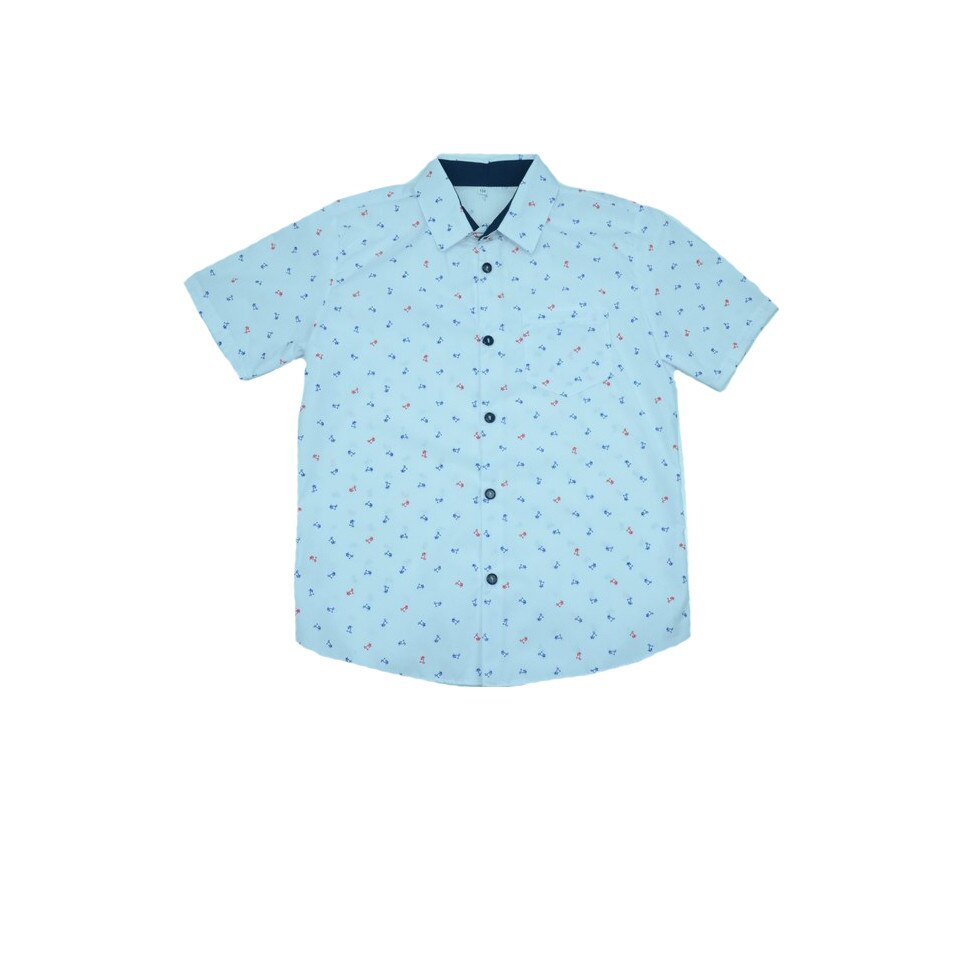 Camasa maneca scurta baieti NN, Bumbac, Alb