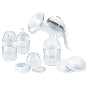 Set nou-nascut Nuk Nature Sense, cu pompa de san manuala Set nou-nascut Nuk Nature Sense, cu pompa de san manuala