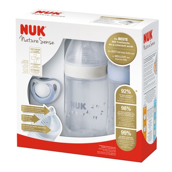 Set nou-nascut Nuk Nature Sense Twin, Albastru Set nou-nascut Nuk Nature Sense Twin, Albastru