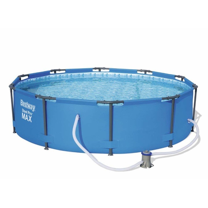 Басейн Bestway Steel Pro MAX, Кръгъл с метална рамка и филтър, 305x305x76 cm
