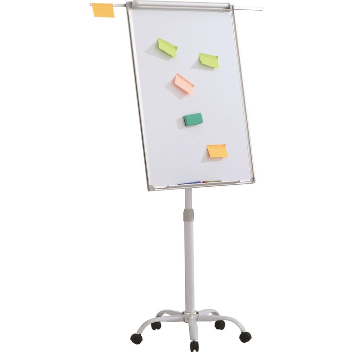 Flipchart magnetic pe rotile OFFICE Products, 70 x 100 cm, brate laterale extensibile