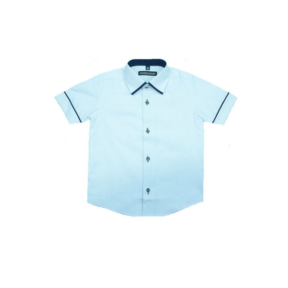 Camasa maneca scurta baieti Jankes JKS26-A, Alb