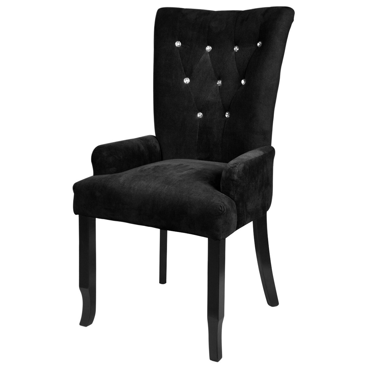 Fotoliu cu cadru din lemn, cu tapiterie de catifea, vidaXL, Negru