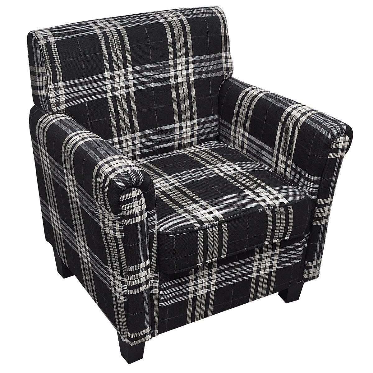 Fotoliu cu tapiterie din material textil, vidaXL , Negru