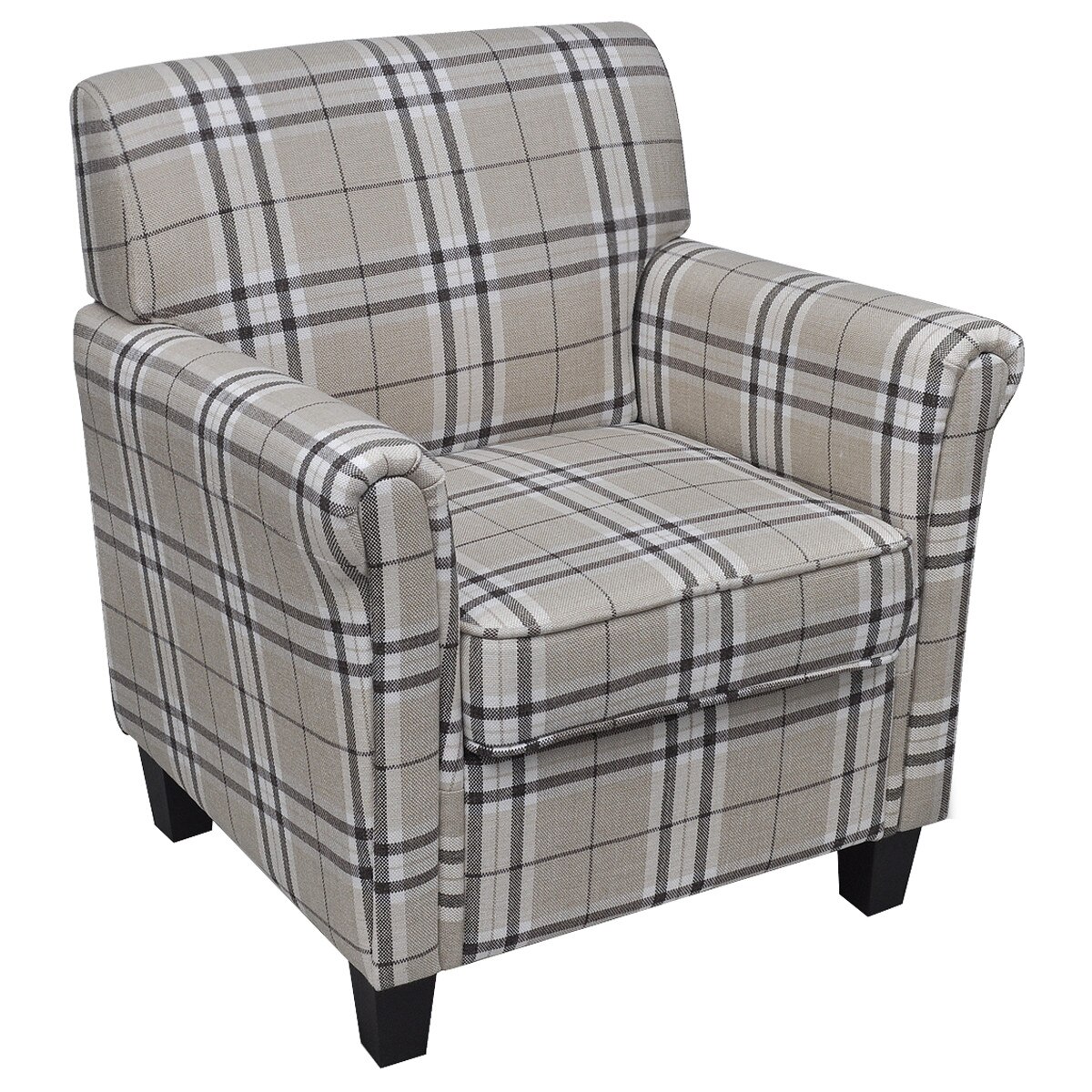 Fotoliu cu tapiterie din material textil, vidaXL, Crem