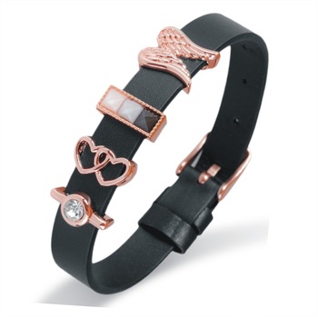 Bratara Pierre Ricaud PR141.9BL negru cu Rose Gold Bratara Pierre Ricaud PR141.9BL negru cu Rose Gold