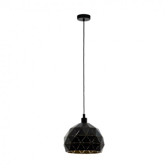 Lustra Roccaforte EGLO, metal, negru auriu