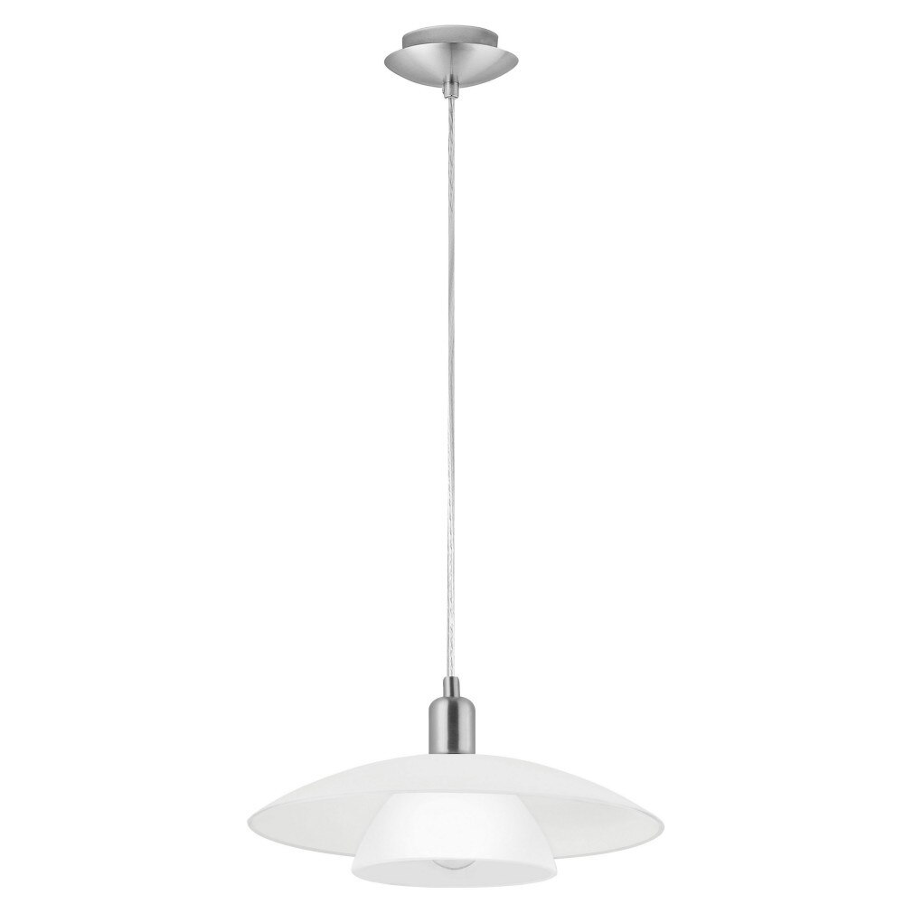 Lustra Brenda EGLO, metal si sticla ,alb