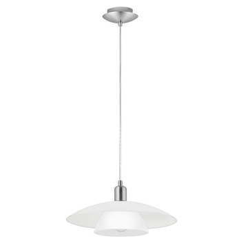 Lustra Brenda EGLO, metal si sticla ,alb Lustra Brenda EGLO, metal si sticla ,alb