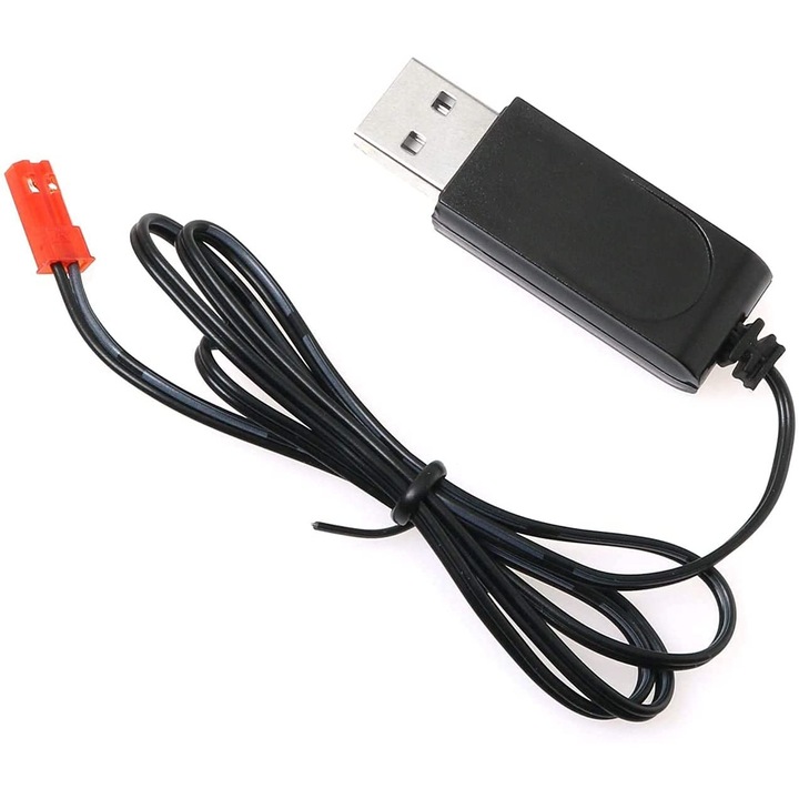 USB зарядно устройство, Yunique, 4,8 V, MH Ni-CD, JST 2P конектор, черно, 1 бр