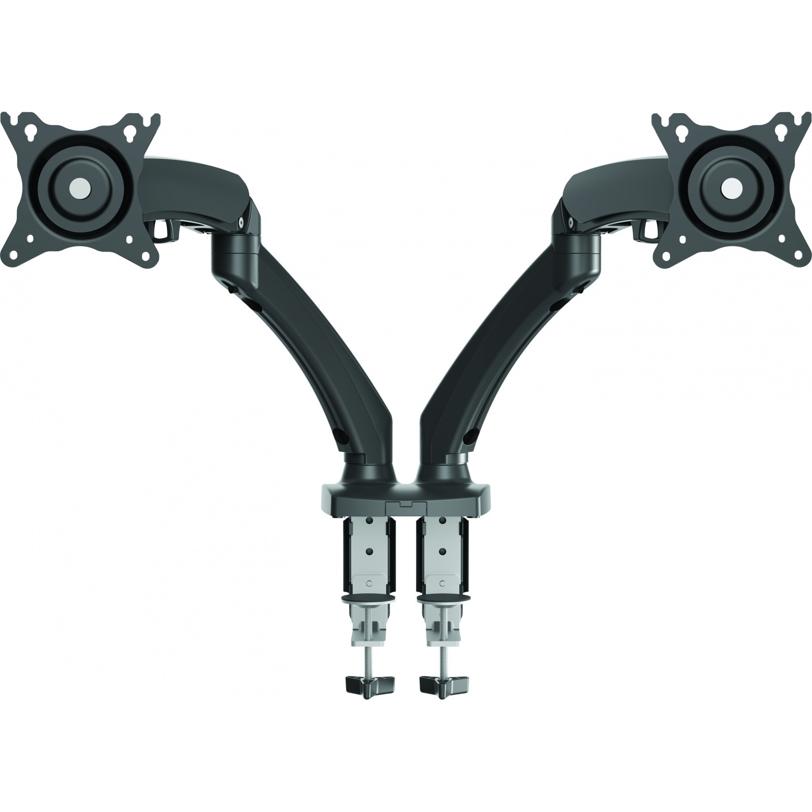 Suport dublu pentru monitoare, pneumatic BARKAN M142P plat sau curbat de 13