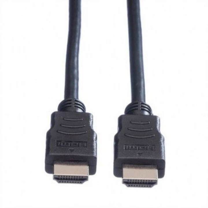 Високоскоростен кабел за данни с позлатени щепсели, Assman, 1,3 w/ amp HDMI A мъжки /HDMI A мъжки, 30 м, черен