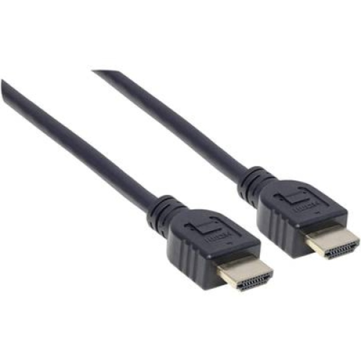 HDMI Csatlakozókábel [1x HDMI dugó - 1x HDMI dugó] 2 m Fekete 3840 x 2160 pixel Manhattan (353939)