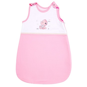 Sac de dormit de vara Lorelli Classic, 60 cm, 0-6 Luni, Balerina, Alb/Roz Sac de dormit de vara Lorelli Classic, 60 cm, 0-6 Luni, Balerina, Alb/Roz