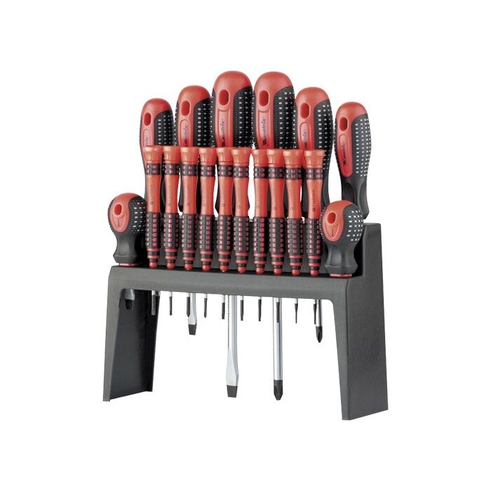 Set surubelnite FUISON, suport vertical, 18 piese CRV, MTX Profesional