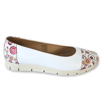 Balerini Dama de Piele Naturala Josi cu Talpa Flexibila, Mateo Shoes, Alb Balerini Dama de Piele Naturala Josi cu Talpa Flexibila, Mateo Shoes, Alb