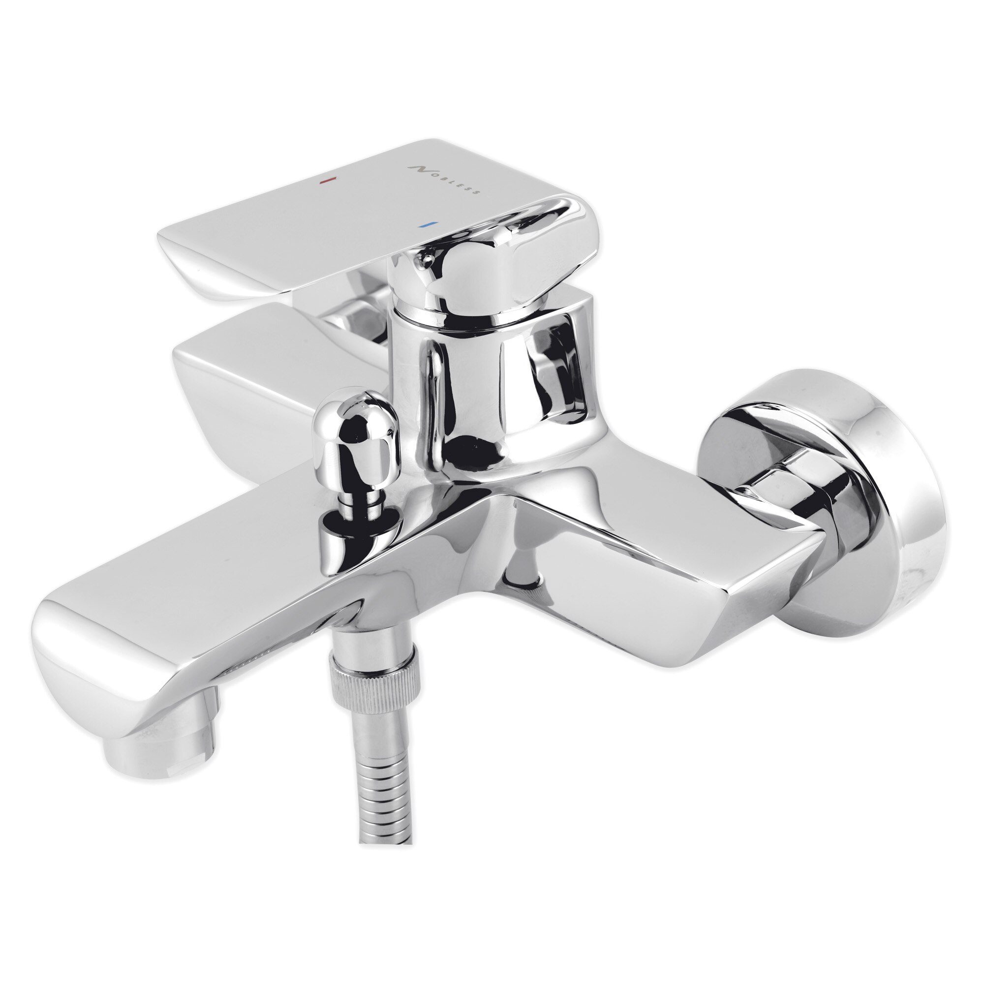 Baterie cada Novaservis Kvadro, crom, monocomanda