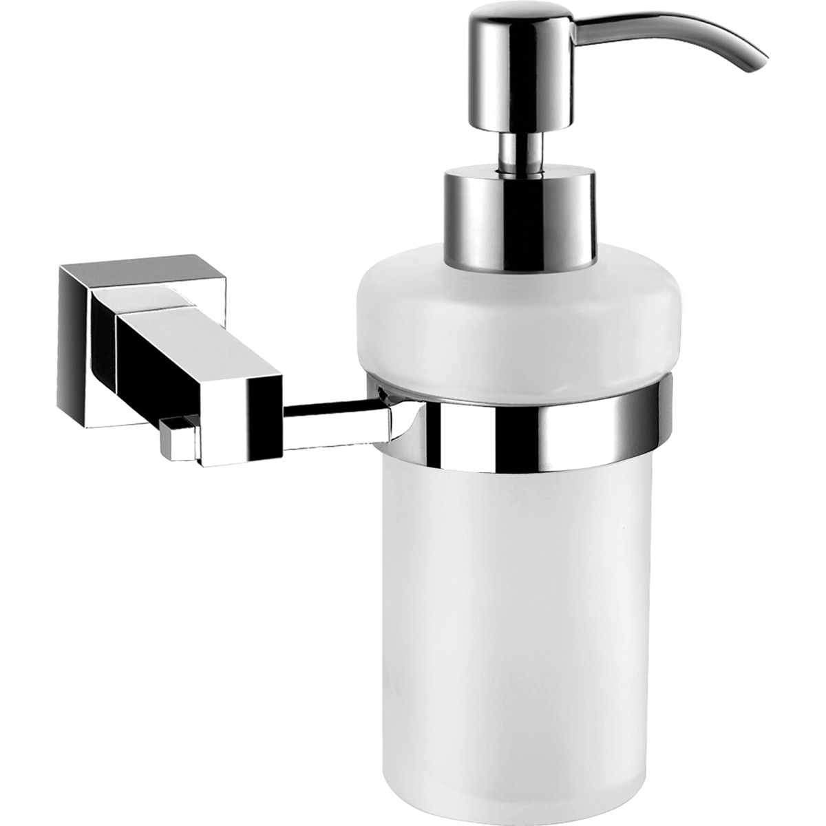 Dozator sapun lichid Novaservis Anet, Crom/sticla mata