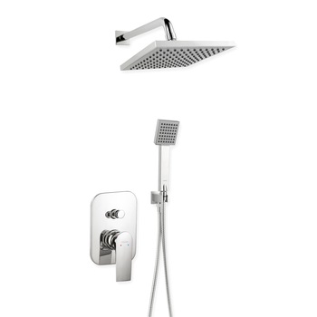 Set 5 in 1 Ferro Squerto: baterie incastrata dus cu cap dus fix, para dus mobila, furtun flexibil si racord Set 5 in 1 Ferro Squerto: baterie incastrata dus cu cap dus fix, para dus mobila, furtun flexibil si racord